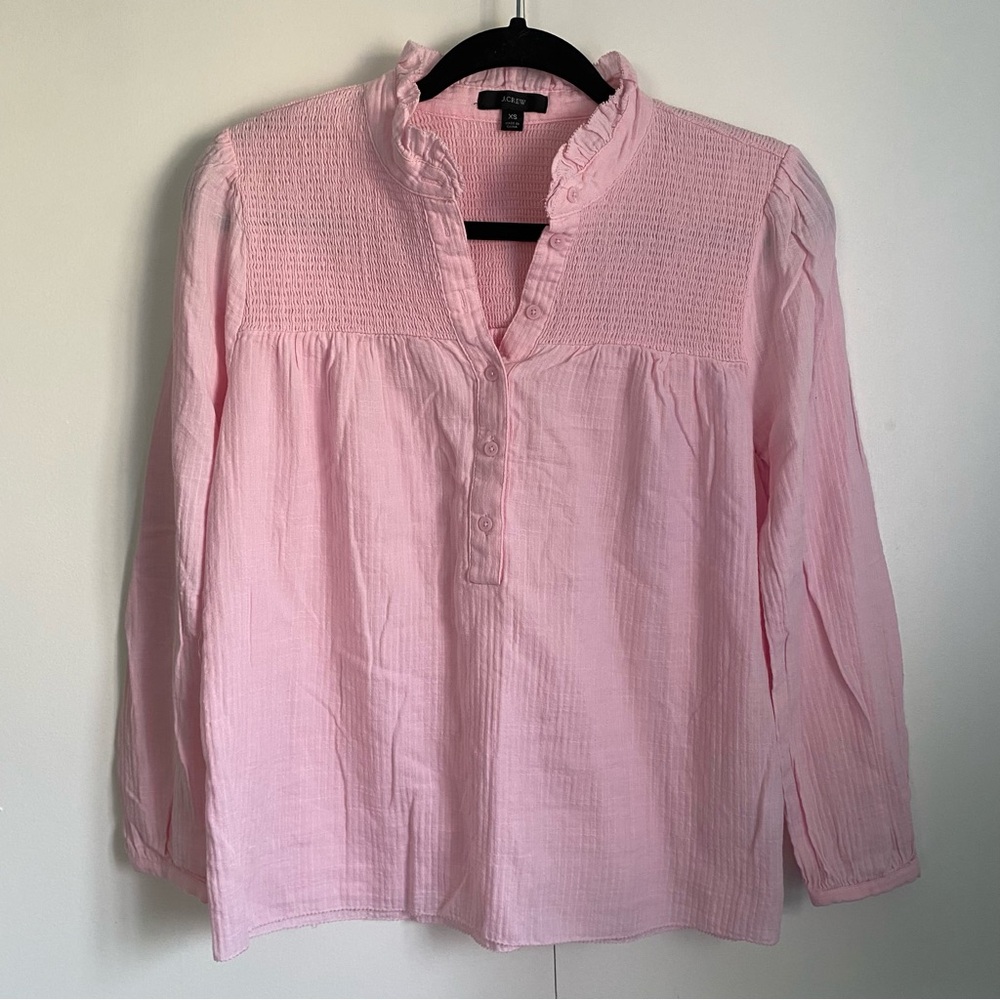 J. Crew Pastel Pink Blouse XS